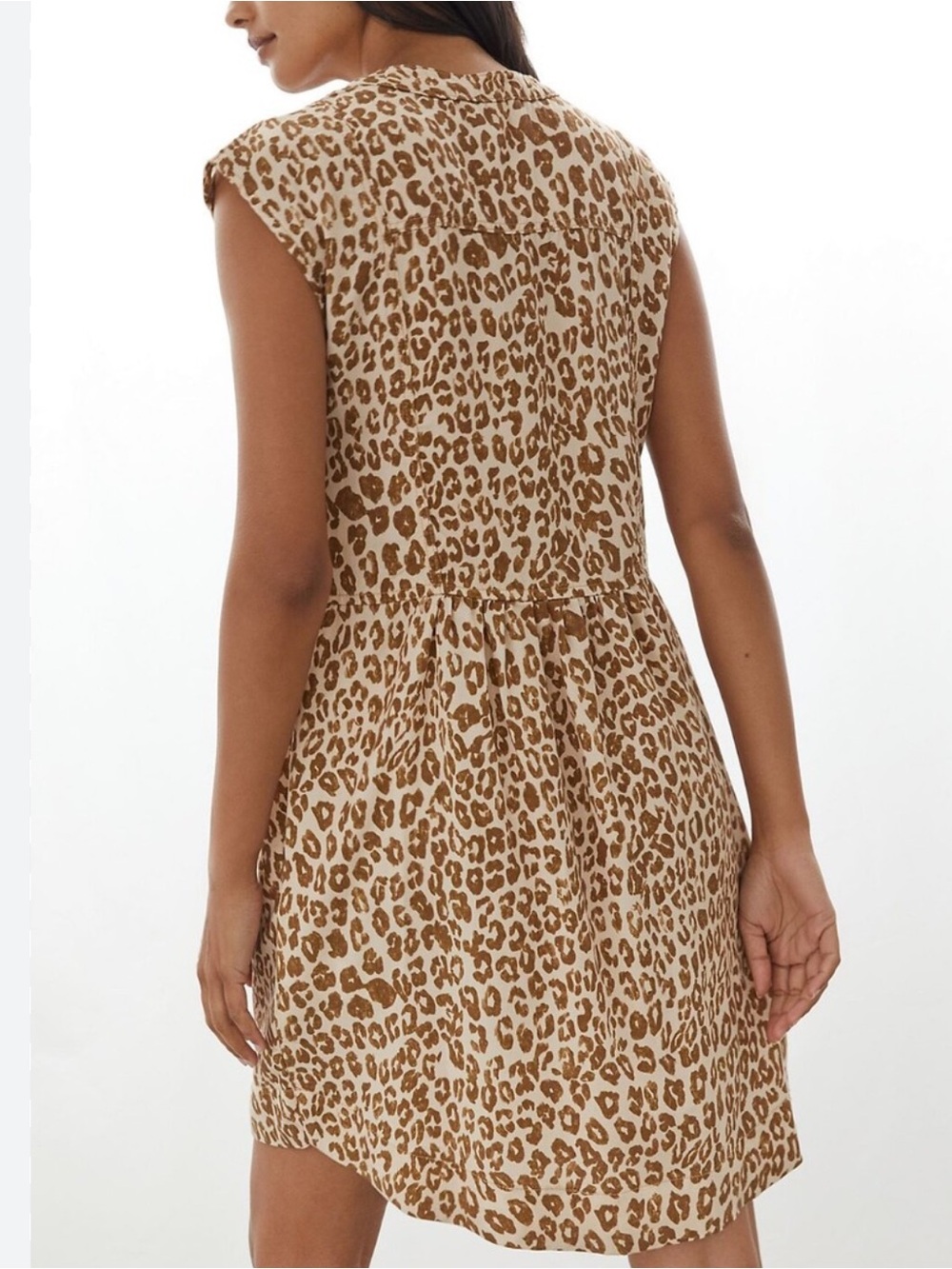 Anthropologie Pilcro Leopard Print Dress Size Small Pockets Summer Animal Vacay - Picture 2 of 7